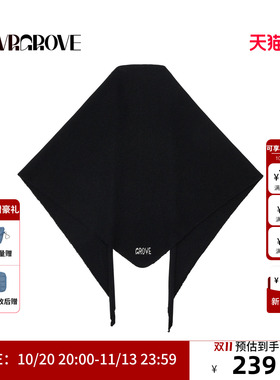 GRVR GROVE官方旗舰店 FW秋季款字母logo纯色围巾 GF5MF10J