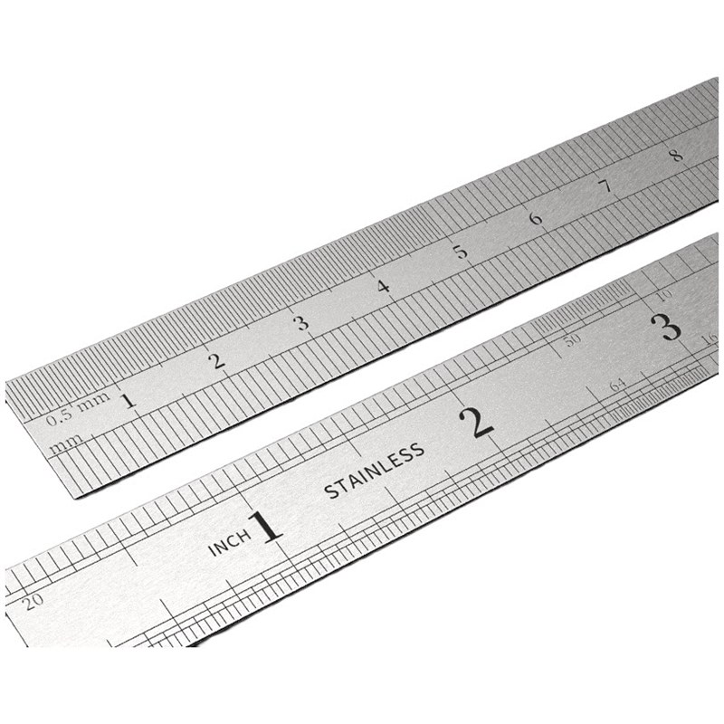 热销钢尺1米不锈钢直尺铁钢尺加厚硬尺子15cm/30cm/50cm高精度钢