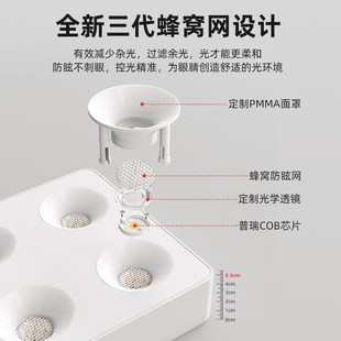 射灯单头双头三头免吊顶无主灯客厅卧室吸顶防眩斗胆 热销超薄明装