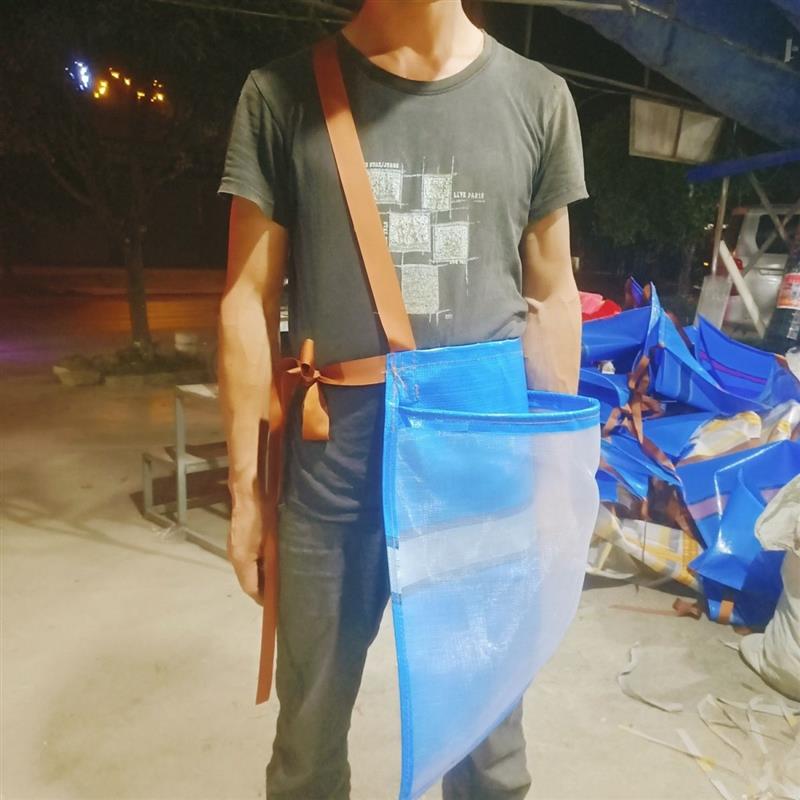 热销网眼袋采茶袋茶青袋加厚挎肩袋子拣货员袋子背网袋背带式袋装