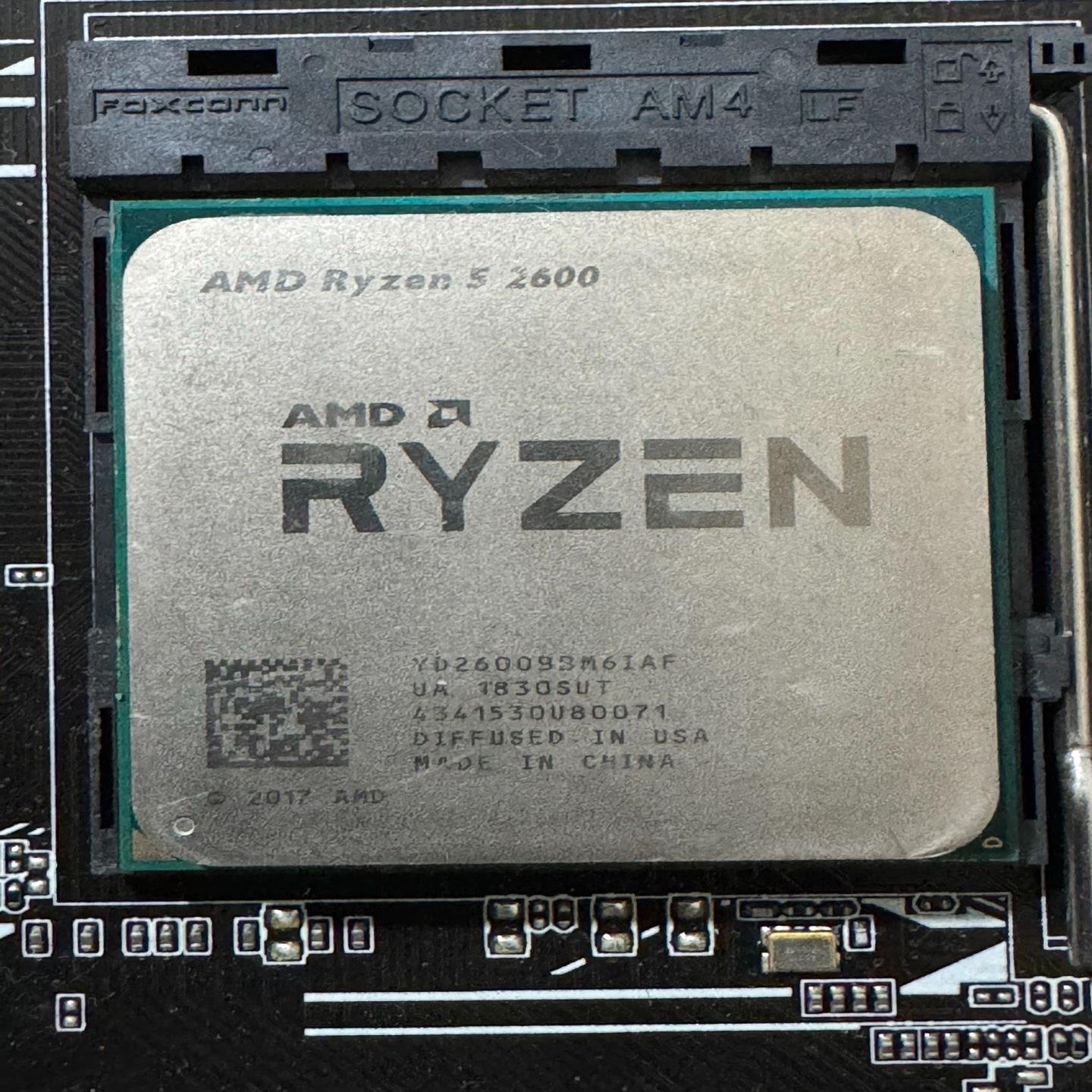 【万鹏】AMD处理器Ryzen5  2600主机上拆下来的正常议价
