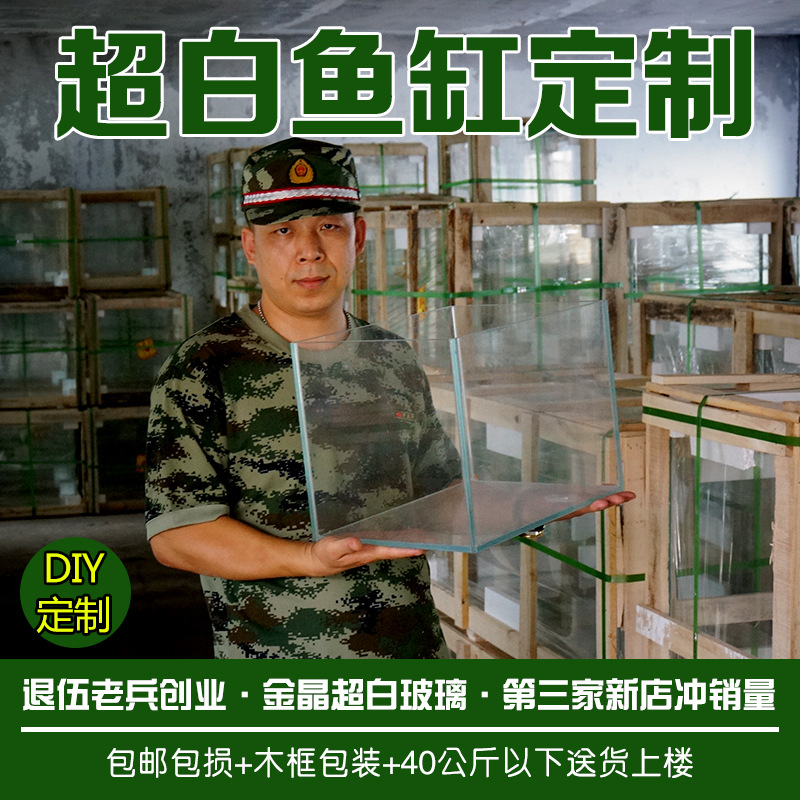 超白鱼缸订作订作金晶超白玻璃客厅中小型桌面鱼缸长方形水草缸