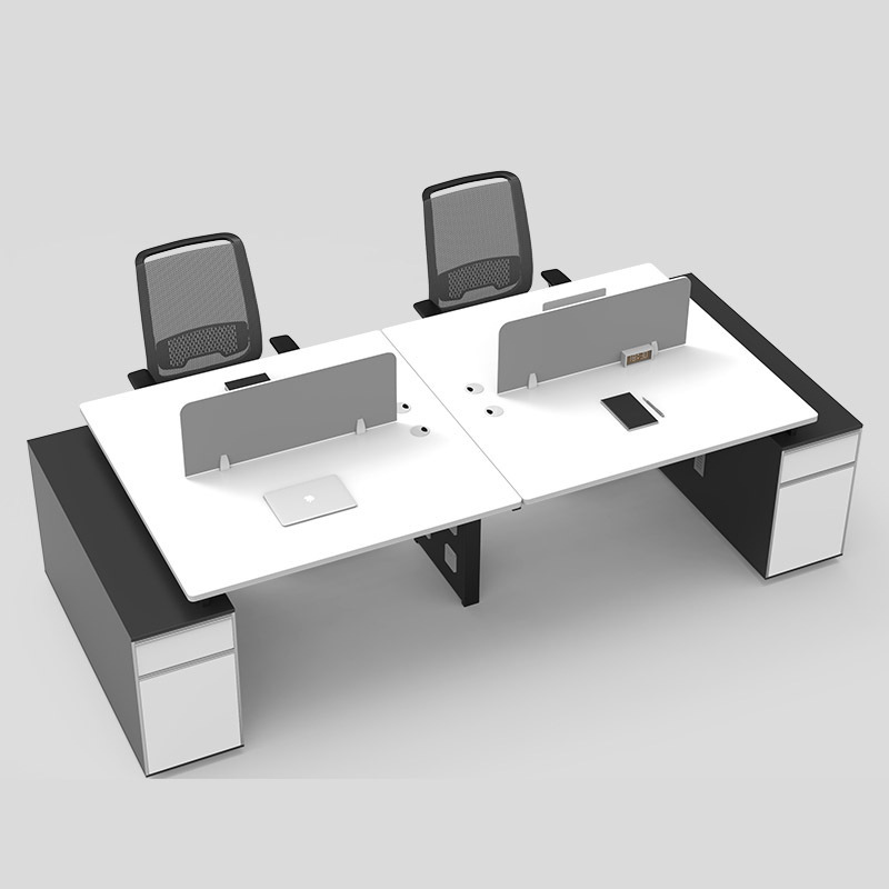 可定制办公室桌子职员屏风办公桌2/4/6人位员工桌椅组合现代简约