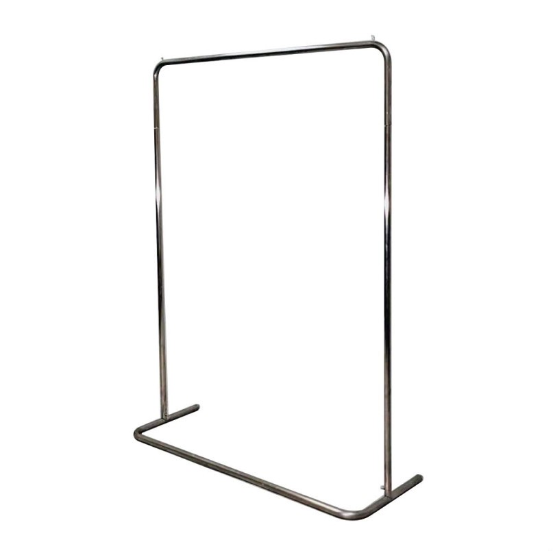 女服装店展示架落地式服架子不锈钢拉丝银色展示架挂衣架女装货架