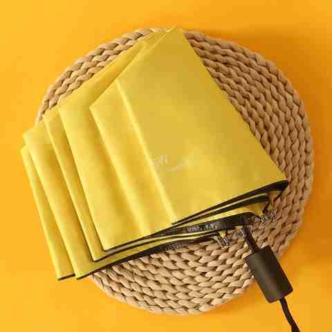 便携少女可爱韩国黑胶太阳伞定制雨伞照片定做叠晴雨个性卡通波