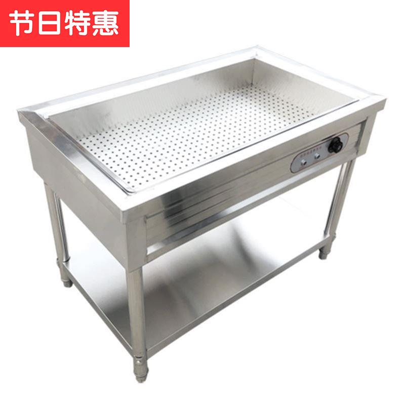 商用不锈钢保温粥车汤桶车4/6/8桶9电加热粥台售饭台保温快餐车