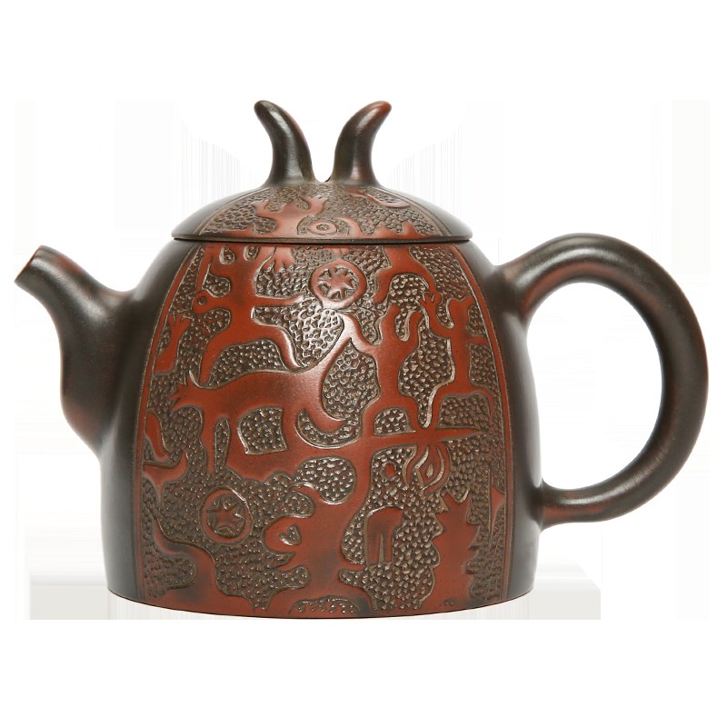 钦州坭兴陶茶壶梁业兰纯手工壶古骆壶泡茶壶家用茶具八桂天工金奖