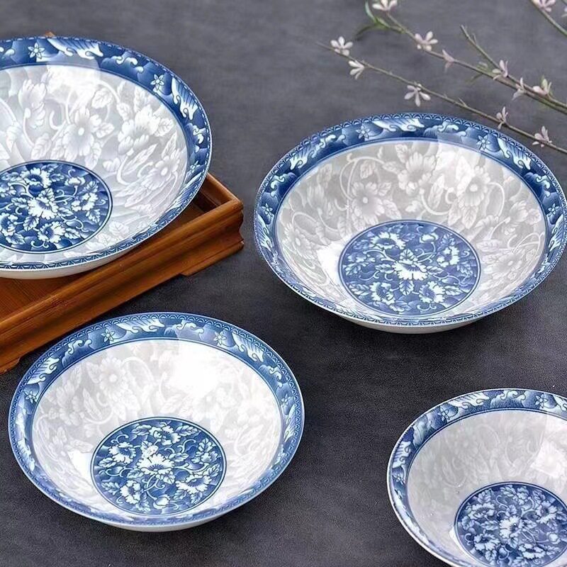 经典青花瓷汤碗面碗家用釉彩大汤碗饭碗高颜值陶瓷碗餐具泡面碗