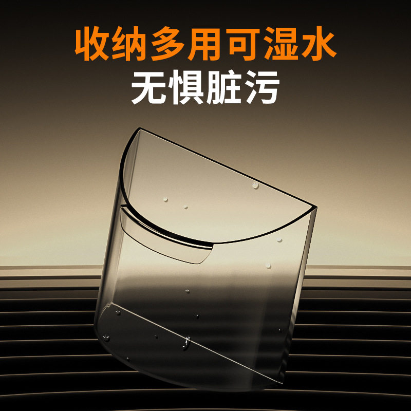 车载垃圾桶汽车内置物桶商务车用多功能前排收纳后排双桶创意储物