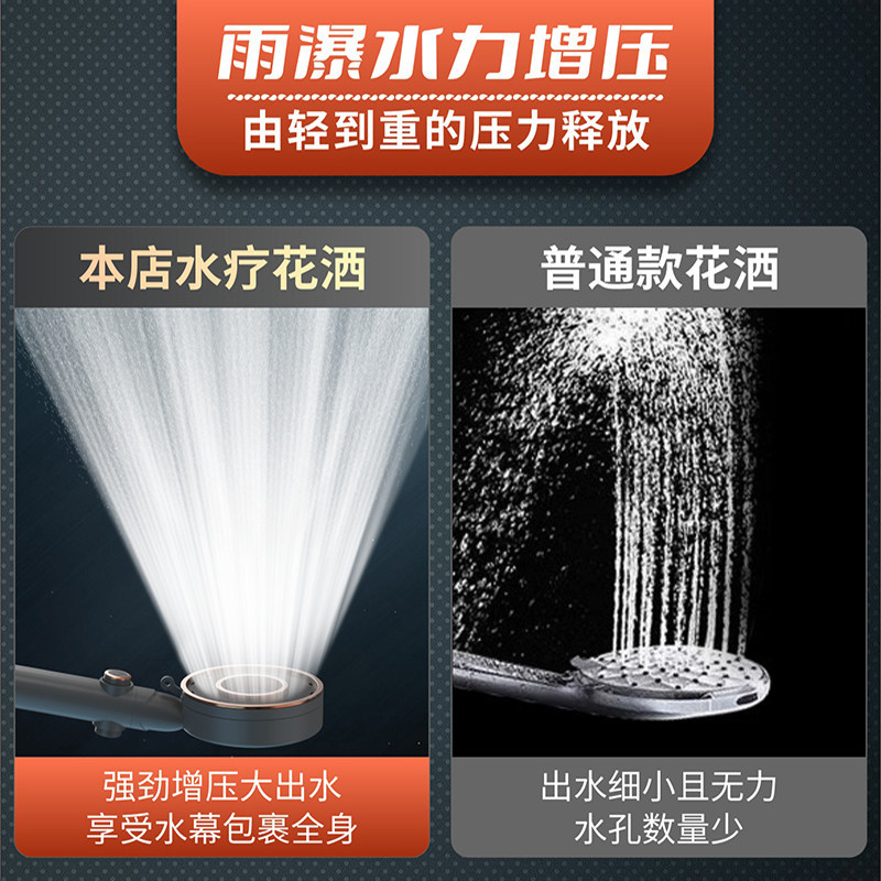 增压花洒手持三档出水环