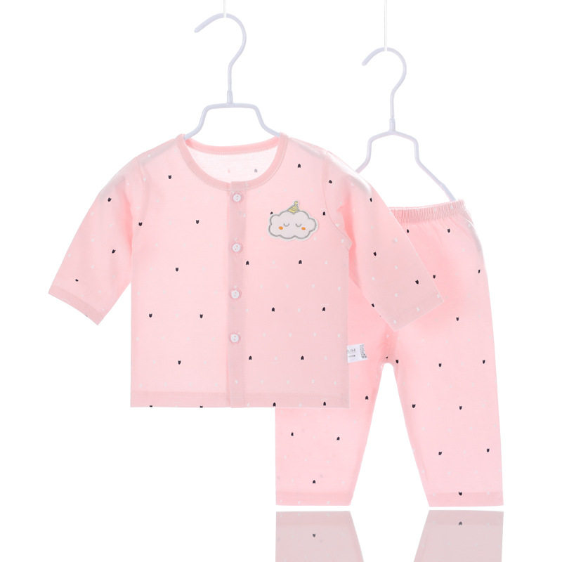 夏季婴幼儿内衣纯棉空调服新生儿内裤宝宝衣服儿童家居服套装可爱