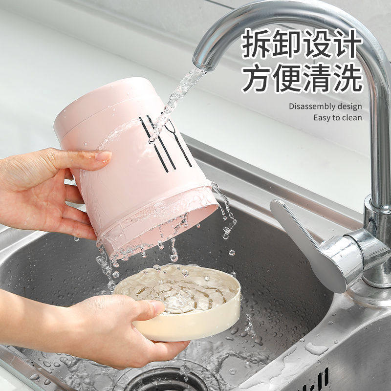 厨房筷子架塑料筒带盖防