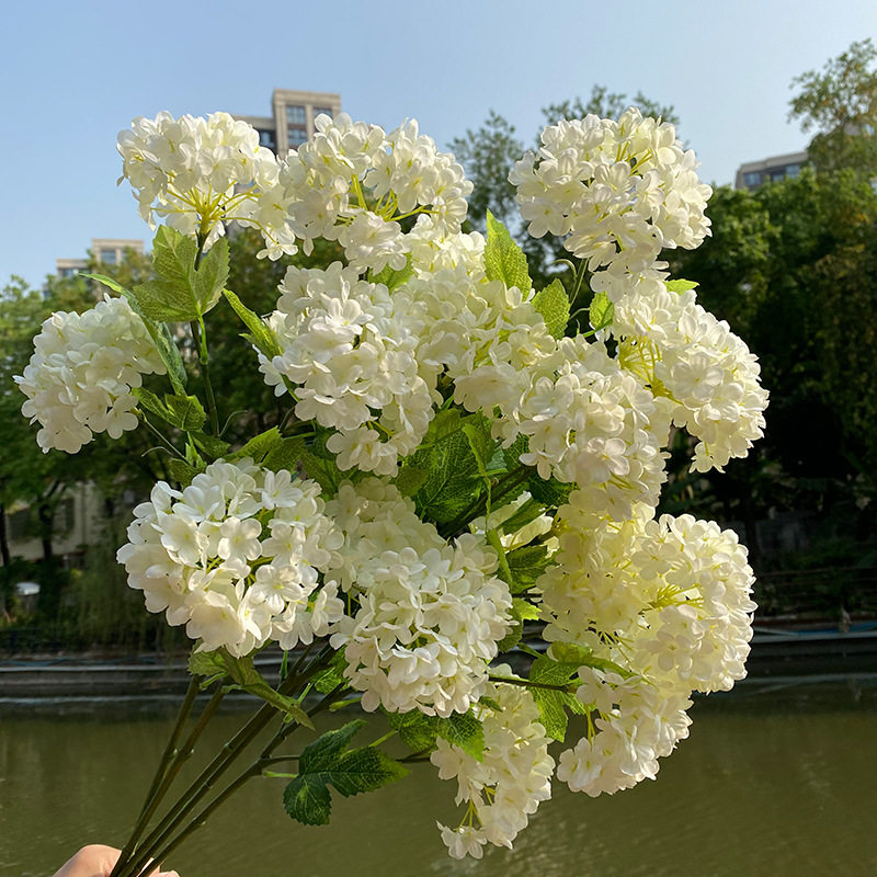 厂家现货仿真绣球花4头