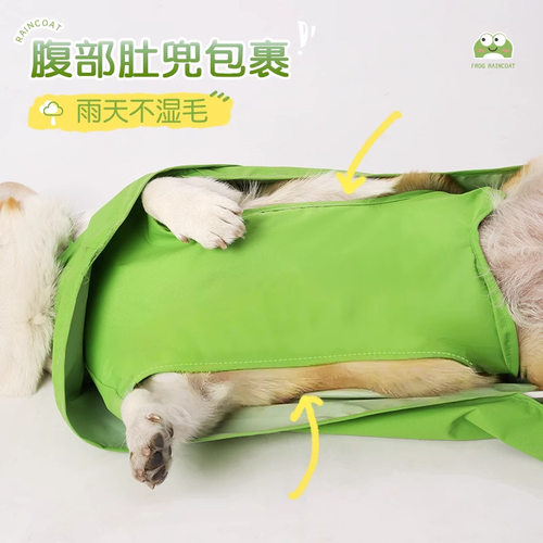 柴犬雨衣柯基青蛙斗篷夏季小狗中小型犬防水防脏外出宠物狗狗雨披