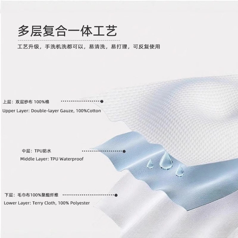 隔尿垫婴儿防水可洗棉大尺寸透气全棉a类纱布姨妈垫生理期床垫