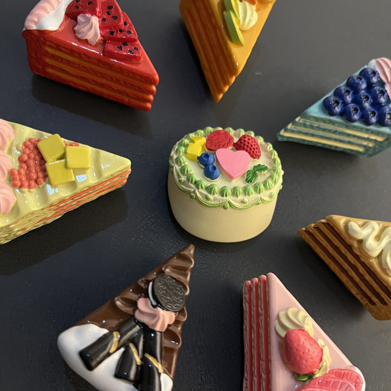 仿真蛋糕冰箱贴磁贴2025新款个性文创意3D立体食玩磁吸装饰贴,家居饰品,冰箱贴,淘宝优惠券,粉丝福利购,淘宝优惠卷