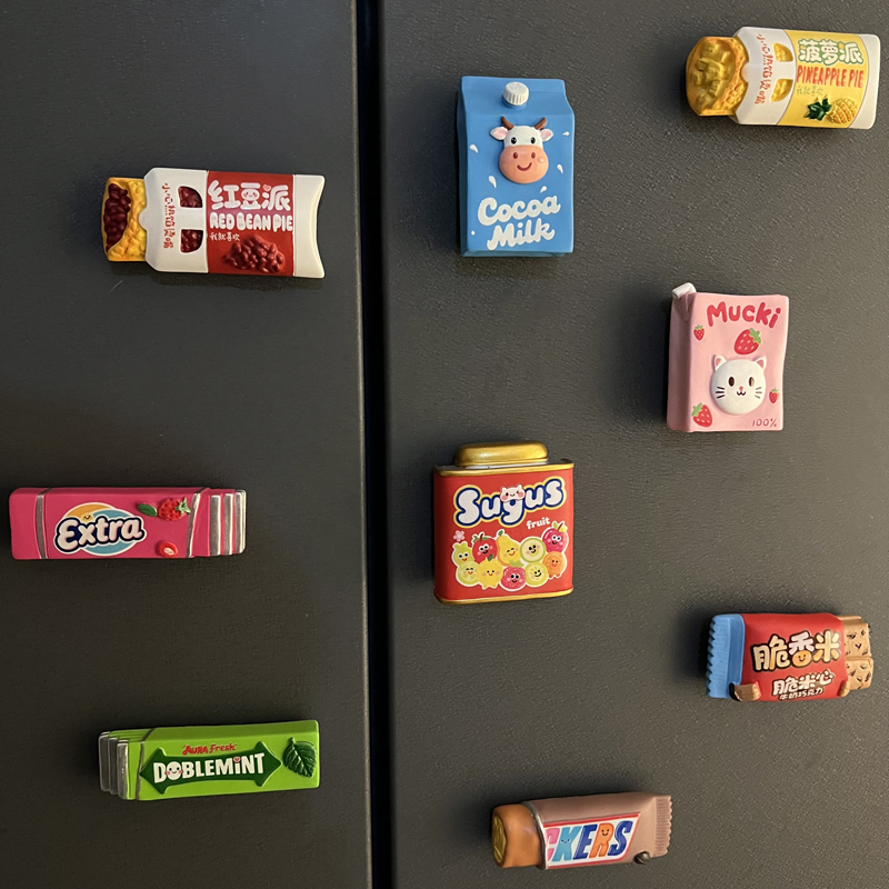 仿真口香糖果牛奶水果系列冰箱贴