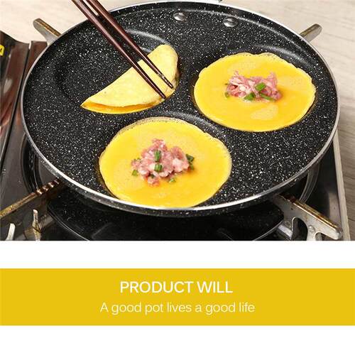 3 H80772ole Frid Egg Burger Pan Non-SteickHam Pancake  MWake