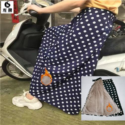 骑电动车挡风围裙加厚保暖长护腿挡风被女防寒防水护膝防风裙冬季