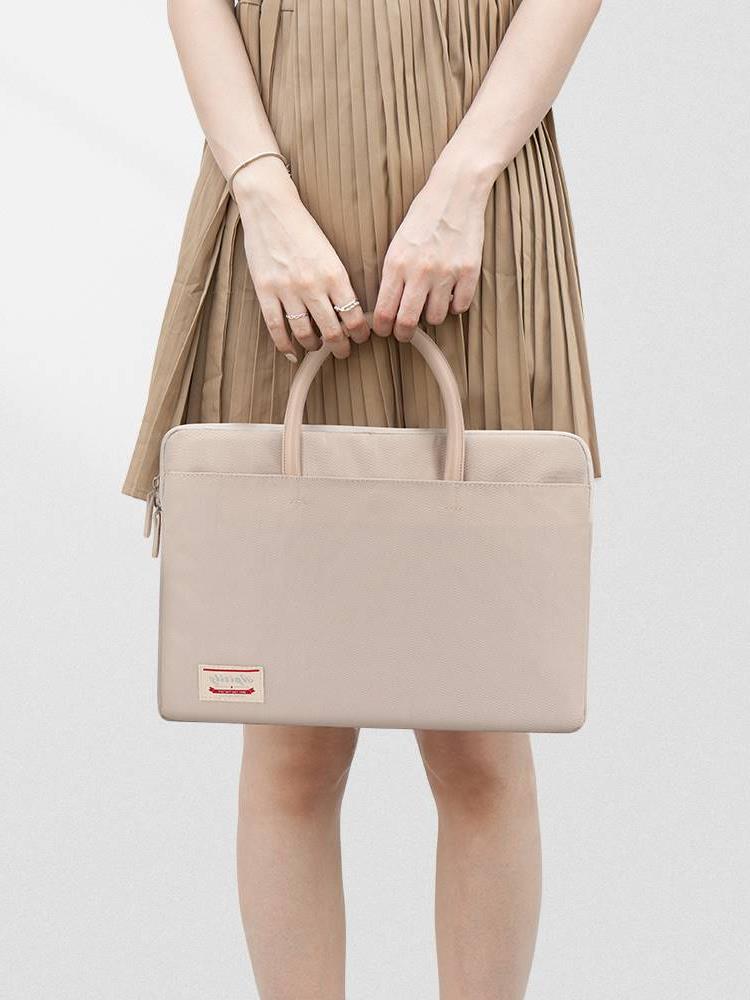 日本ZD手提公文包女士商务高级通勤文件袋a4通用简约大容量电脑包