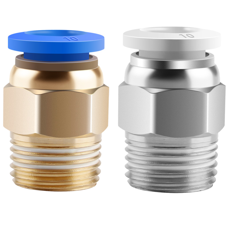 气管快速接头pc8-02快插pc6-01螺纹直通4-m5快速接头12mm气源气动