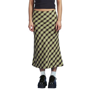 Vintage 90s Plaid High Waist Printing A-Line Long Skirt Y2K