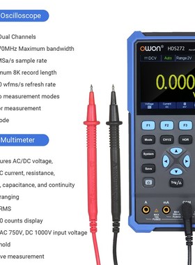OWON 2-in-1 Digital Oscilloscope Multimeter 2 Channels Oscil