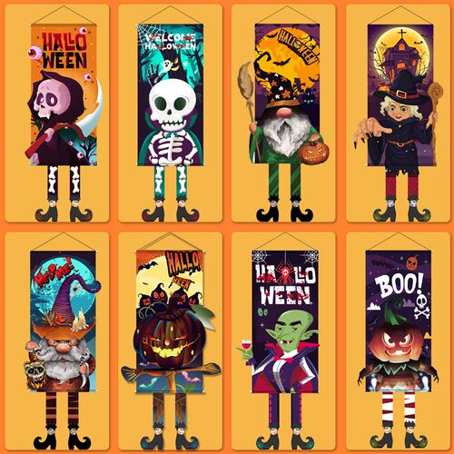 极速Happy Halloween Door Hanging Banner Ghost Festival Party
