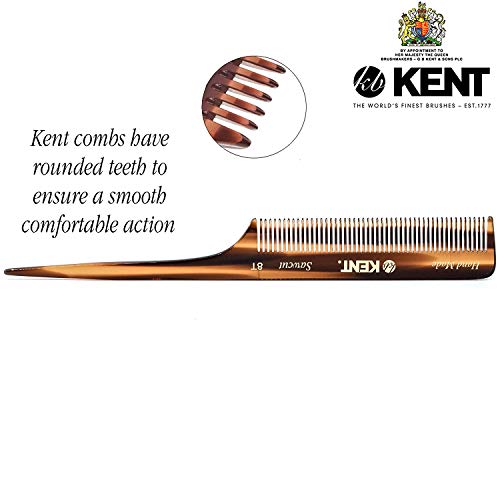 Kent 8T Rattail Combs for Hair Care and Style Comb for Hair