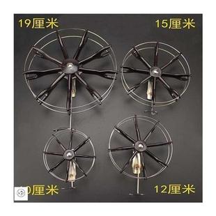 手拨轮双轴承八卦轮绕线轮风车轮纺线轮渔轮鱼竿配件筏竿轮锚鱼