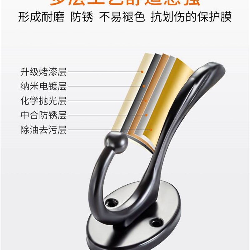 欧式挂衣钩衣服架衣帽钩单钩单个衣钩壁挂墙壁进门衣柜挂钩免打孔