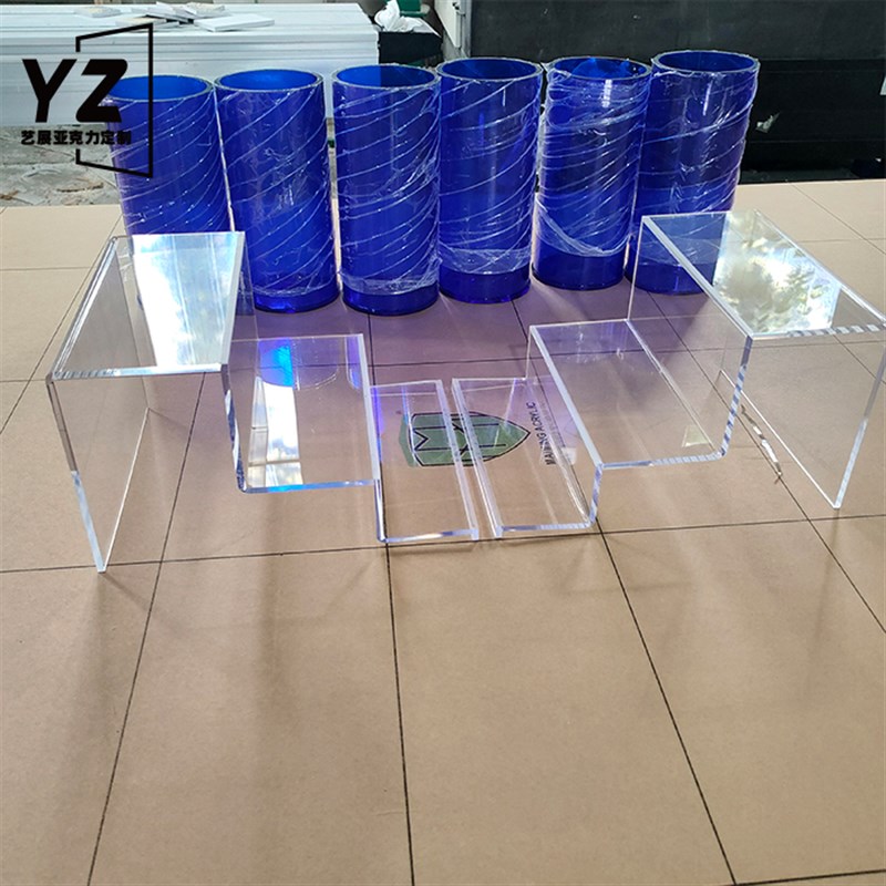 压克力展示台阶梯陈列台化妆品置物架鞋架定制鞋托直播间模型展架