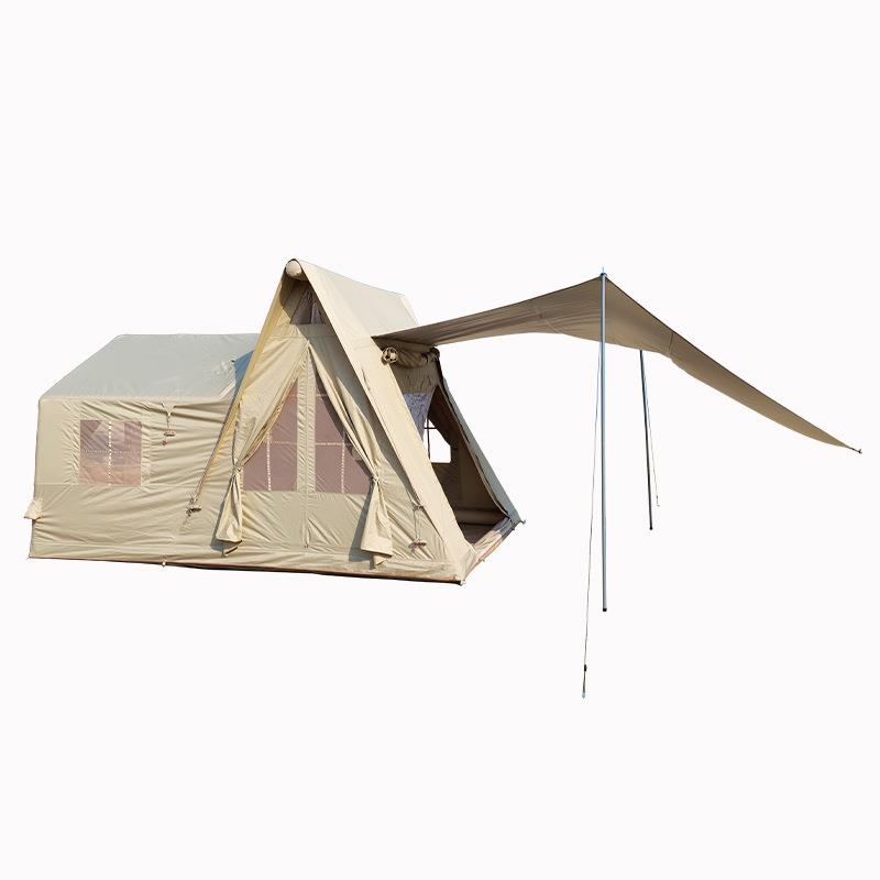 充气帐篷户外折叠便携式全自动速开防雨加厚旅游气柱帐篷带烟囱口