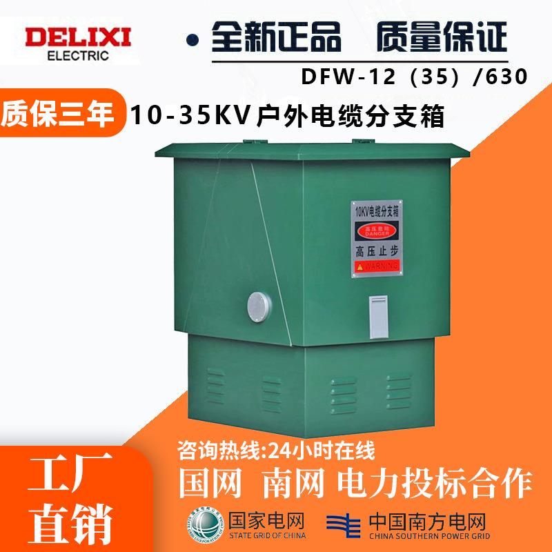 10KV高压电缆分支箱DFW-20/630一进二三四出户外欧式不锈钢分接箱