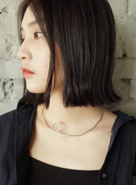 LAKICKZ 极简冷淡风连环扣项链女休闲个性时尚不规则设计锁骨链