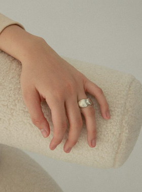 LAKICKZ  不规则宽面戒指女小众设计轻奢高级感指环百搭简约指环