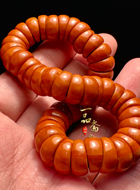 橄榄核精雕猪大肠手串男款盘玩铁核原籽光珠斜切素串文玩核雕素核