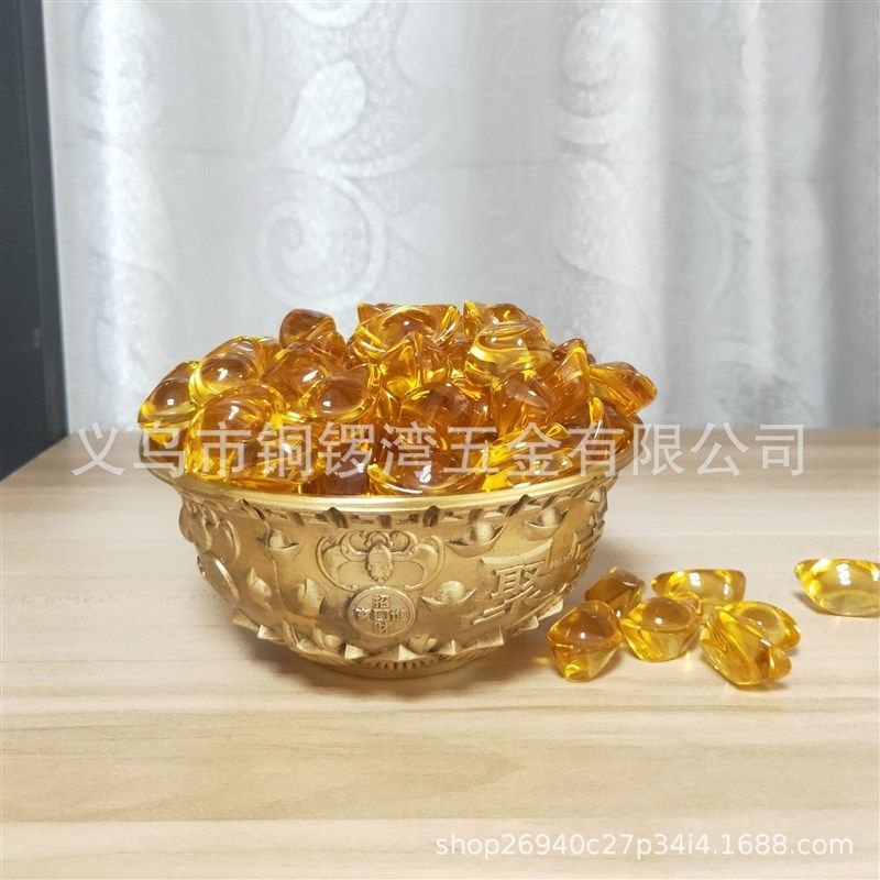 新聚宝盆摆件纯铜家用客厅装饰铜制制品工艺礼品摆饰财存钱罐铜器