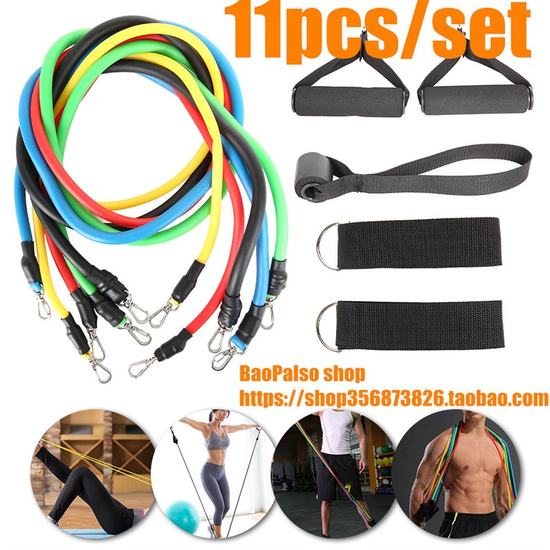 Yoga Fitness Expander Pull Rope Exercise Tube Workout Bands
