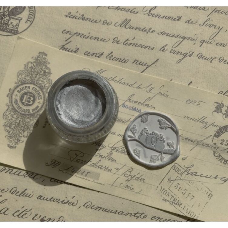 桃子火漆桃牌火漆膏火漆印章上色光膏固态珠光粉金银膏