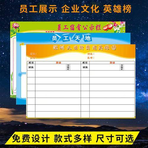 磁性软白板墙贴公司公告栏企业文化墙龙虎榜通知栏业绩榜看板定制