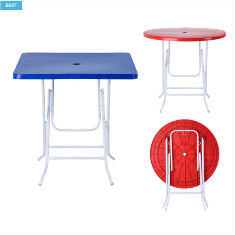 韩国大排档便利店室内户外塑料方桌圆桌等位海滩布车????