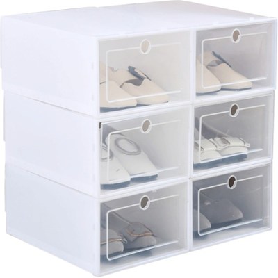 3PCS Transparent plastic shoe box dustproof Shoes cabinet