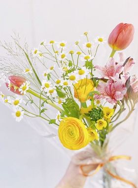 Transparent cellophane soft bouquet wrapping paper flower