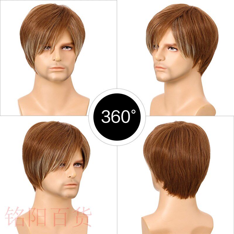 Hot Wig men fashion realistic natural high-temperature silk