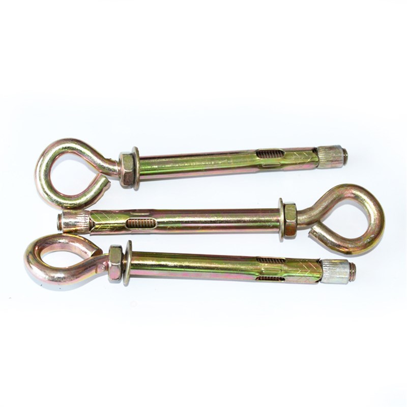 羊眼圈拉爆膨胀螺丝镀彩吊环膨胀螺栓带圈膨胀螺丝羊眼圈膨胀螺栓