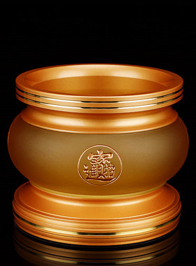 台湾纯铜琉璃佛具用品套装财神关公供具家用供水杯香炉供佛灯摆件