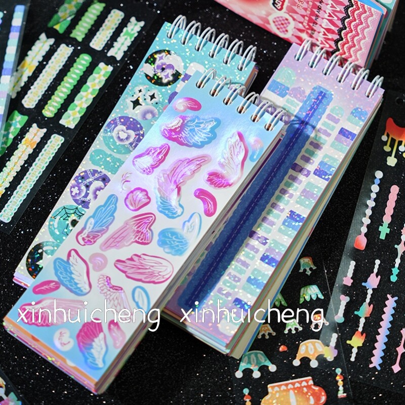 古卡贴纸本套装泡泡蝴蝶女孩儿童手账装饰咕卡素材贴