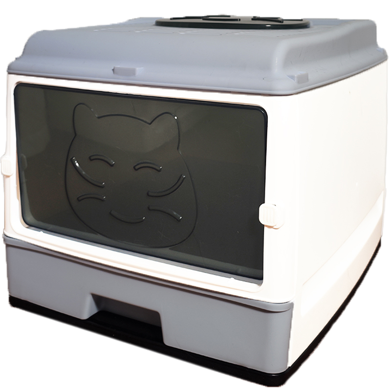 猫砂盆全封闭式幼猫猫咪用品顶入式超大号猫厕所防带砂隔臭小屎盆