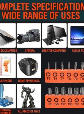 14 pcs Tamper Resistant Star Bits S2 Alloy Steel Hollow